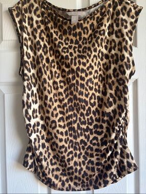 H&M Leopard Print Sleeveless Tank - Brown/Black